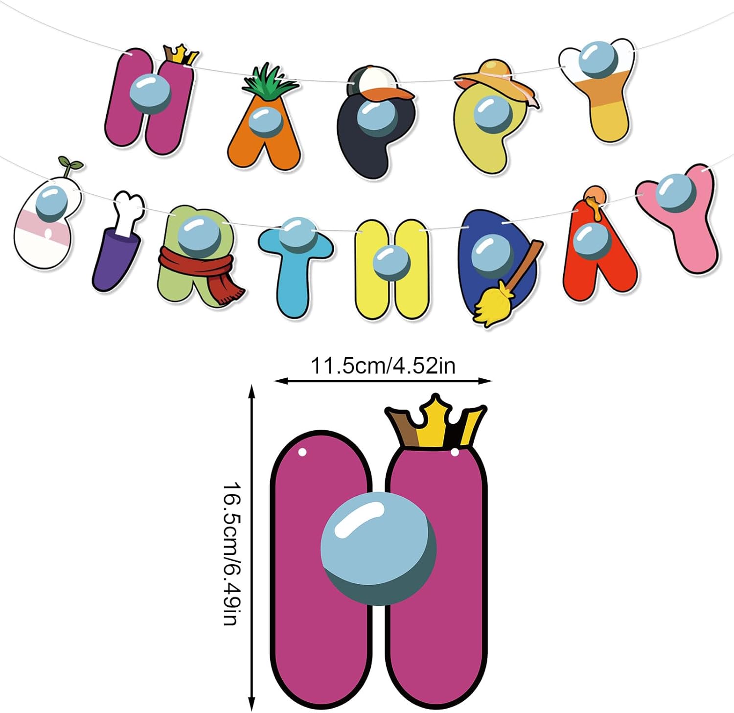 Game Themed Happy Birthday Banner for Kids
