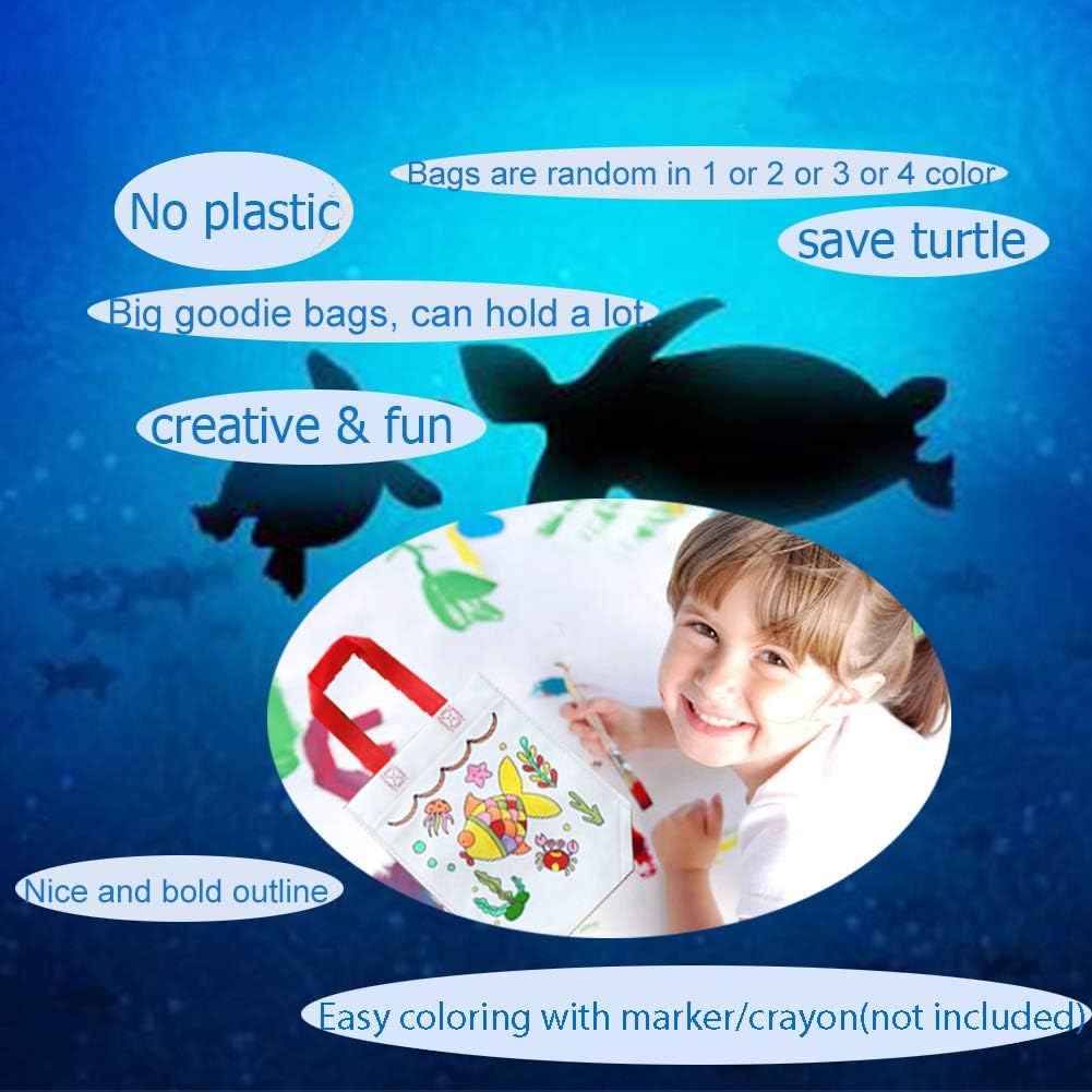 Sand Flower Reusable Coloring Party Bags 12 PCS