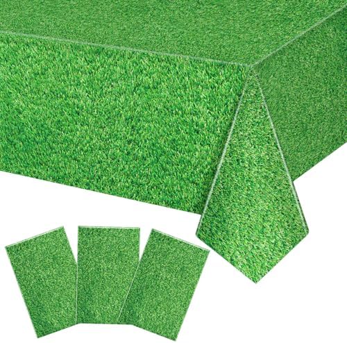 3 Pack Golf Themed Plastic Tablecloths 54x108 Inch