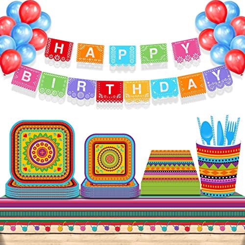 4-Pack Mexican Fiesta Party Tablecloths