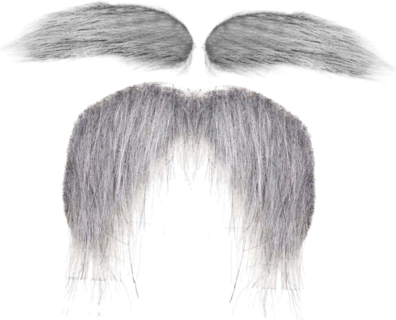 Colaxi Fake Mustache and Eyebrows Gray