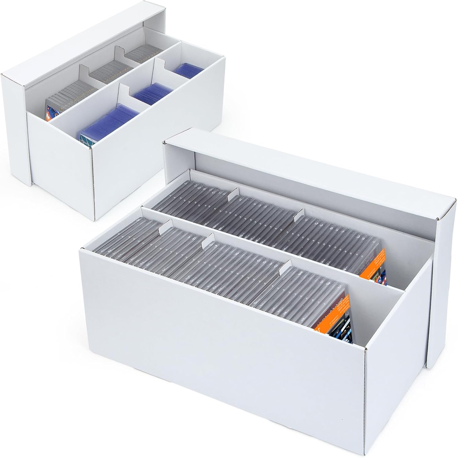 2 Pack Trading Card Storage Box for 88 PSA Slab Cards