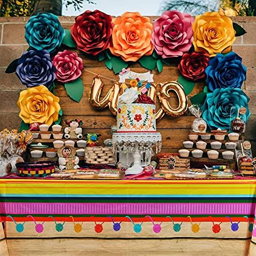 GGDE 2 Pcs Cinco De Mayo Tablecloth for Fiesta Parties