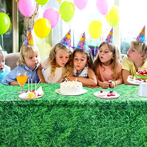 Green Grass Tablecloth 2 Pack Summer Football Themed Party Supplies