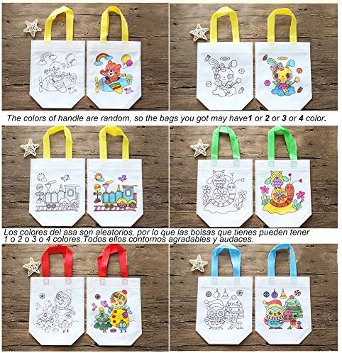 Sand Flower Reusable Coloring Party Bags 12 PCS