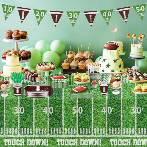 3 Pack Football Party Decorations Tablecloth