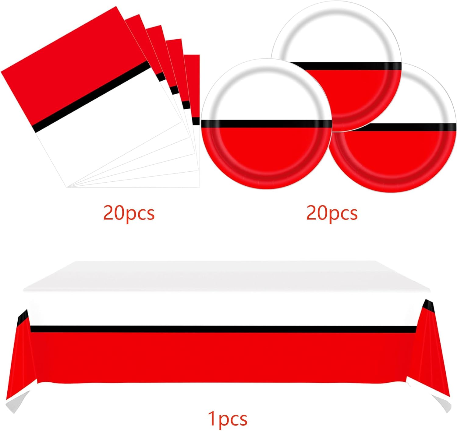 Cartoon Animation Birthday Plates Napkins Set with Tablecloth