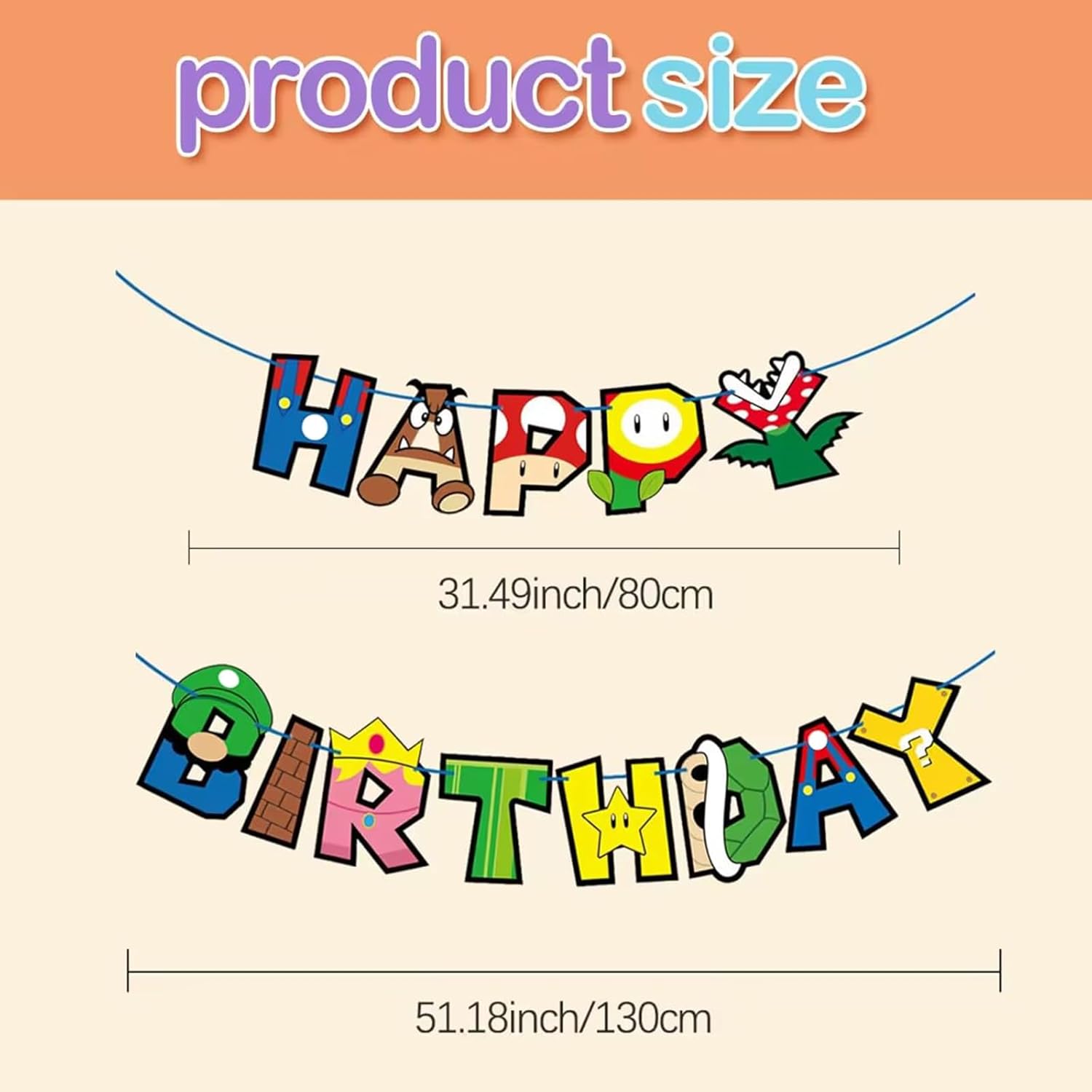Birthday Banner for Gaming Fans Anime Party Decor