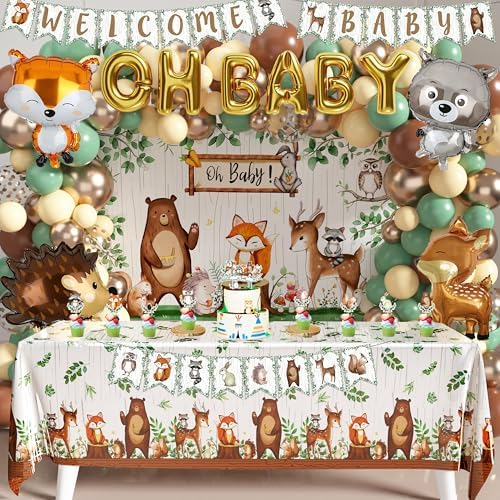 BORAMDO Woodland Animals Baby Shower Decoration Pack