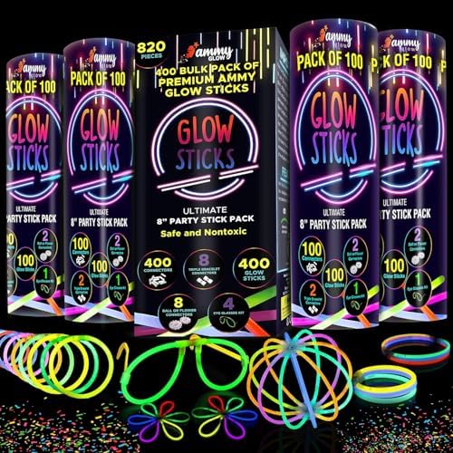 Ammy Glow 205 Pcs Glow Sticks Party Pack