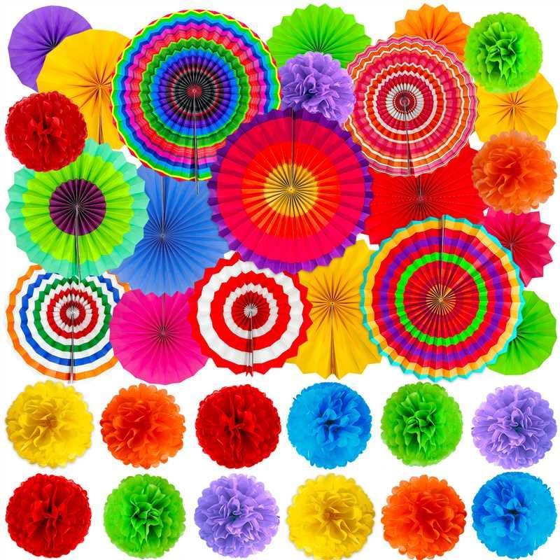 TURNMEON 38 Pcs Mexican Fiesta Decorations Set