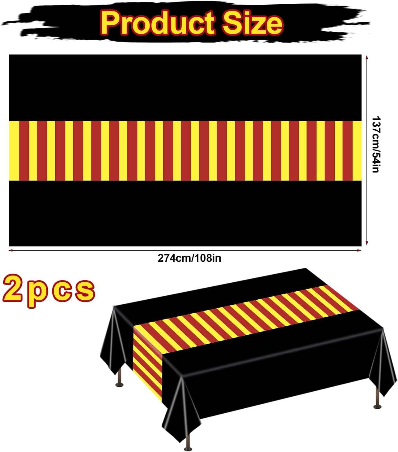 2pcs Wizard Tablecloth Halloween Party Decor