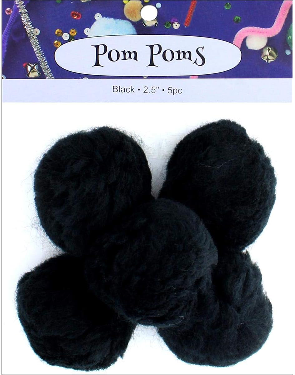 PA Essentials Tissue Pom Poms 25 5 Pack Black