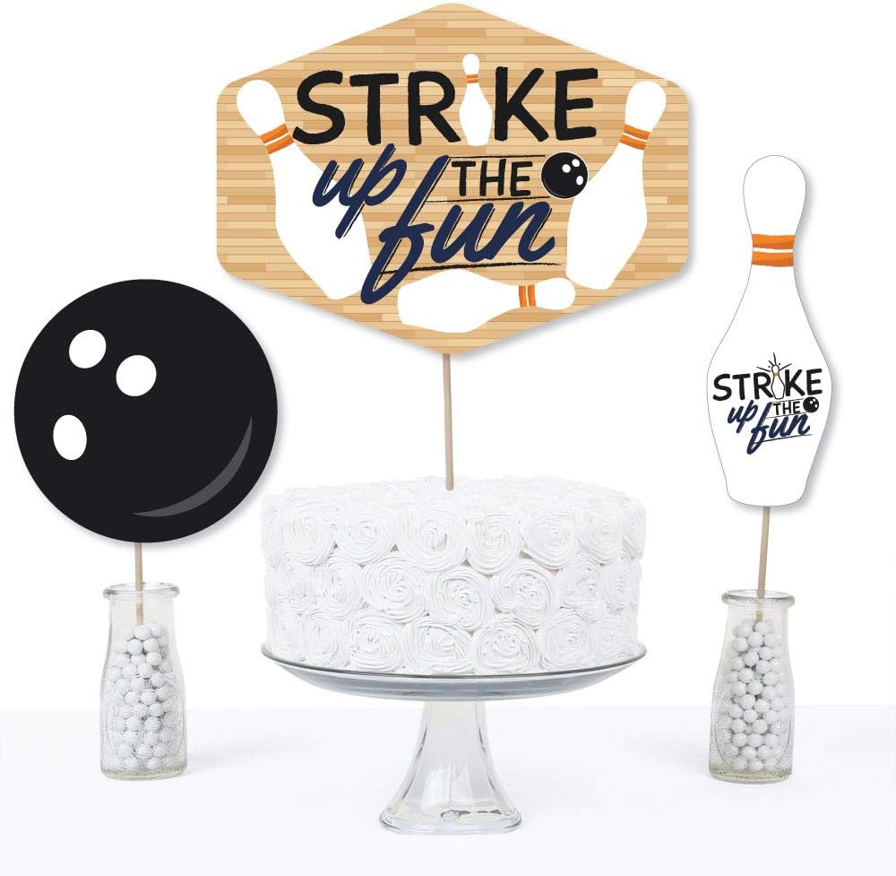 Big Dot of Happiness Bowling Party Centerpiece Sticks Set of 15