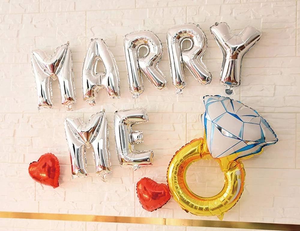 Tellpet Diamond Ring Balloons 2PCS Bachelorette Decorations