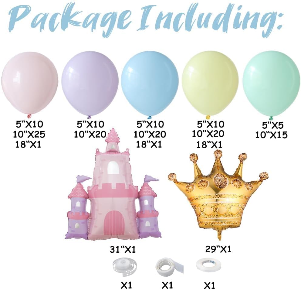 GIHOO Princess Birthday Balloon Decor Kit