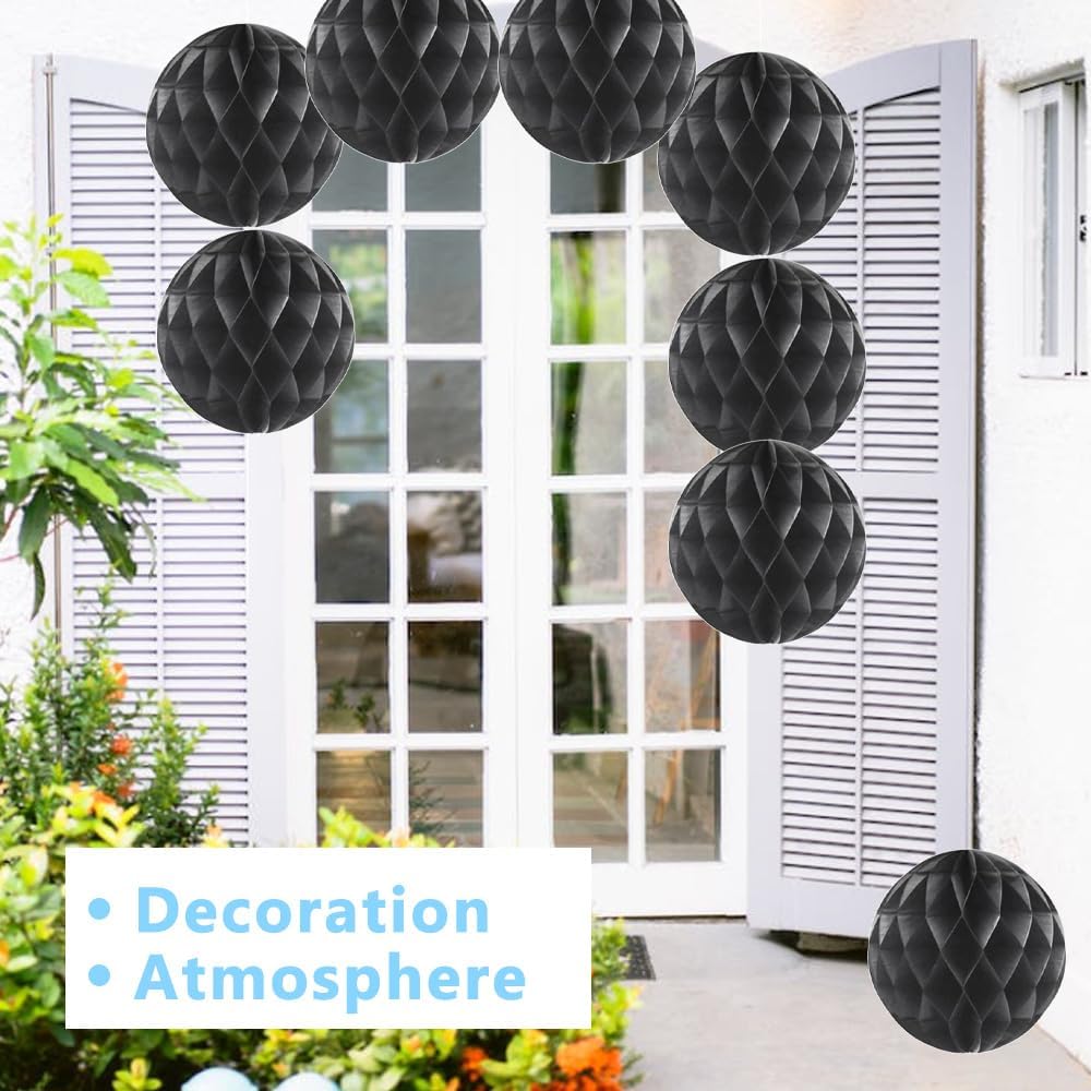Hocansen 8 Pcs Paper Honeycomb Flower Balls for Parties