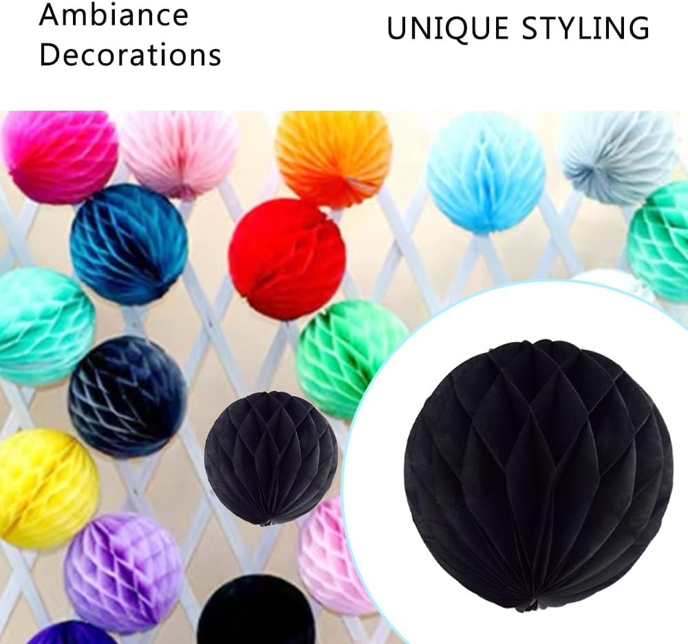 Hocansen 8 Pcs Paper Honeycomb Flower Balls for Parties