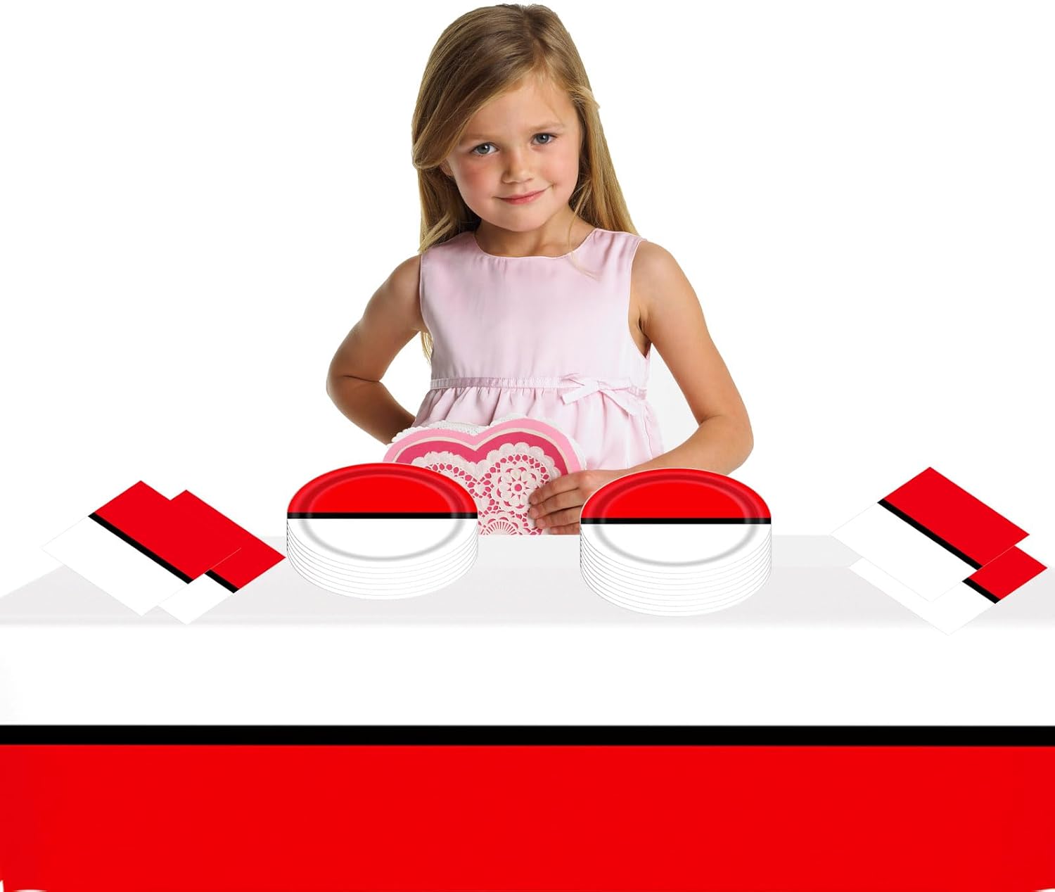 Cartoon Animation Birthday Plates Napkins Set with Tablecloth