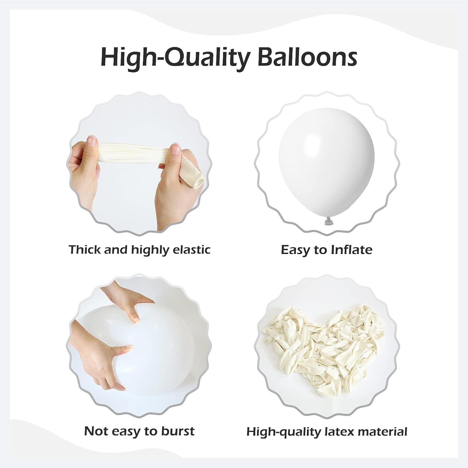 FOTIOMRG 110pcs White Balloon Garland Kit