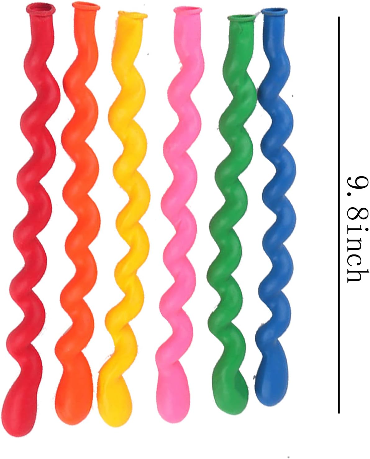 100 Pcs Latex Spiral Balloons for Birthday Parties