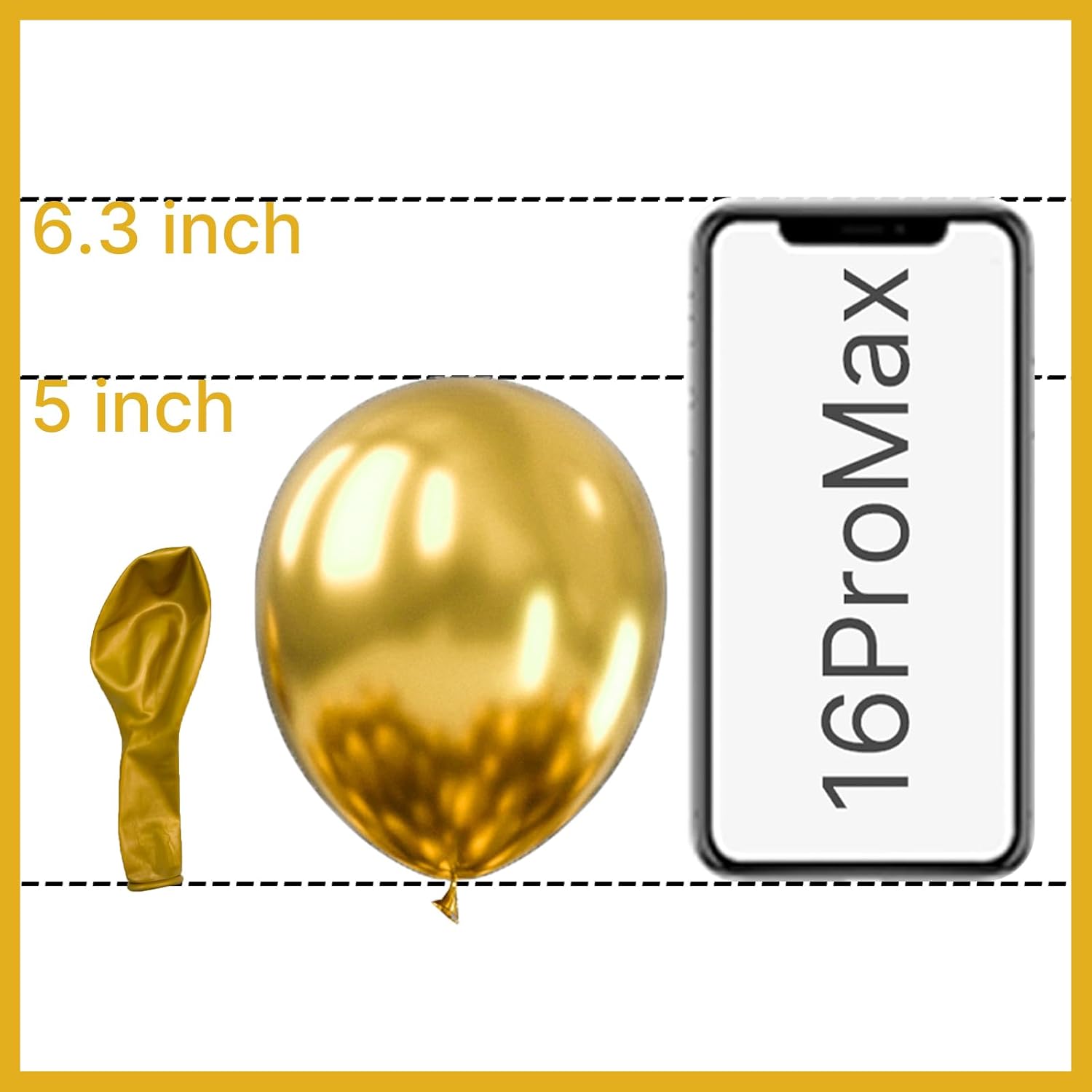 PartyWoo 50PCS Metallic Gold Balloons 5 Inch