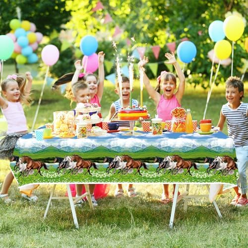 4 Pack Horse Themed Tablecloths for Parties