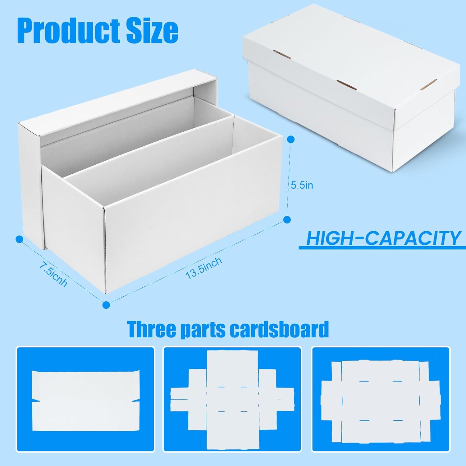 2 Pack Trading Card Storage Box for 88 PSA Slab Cards