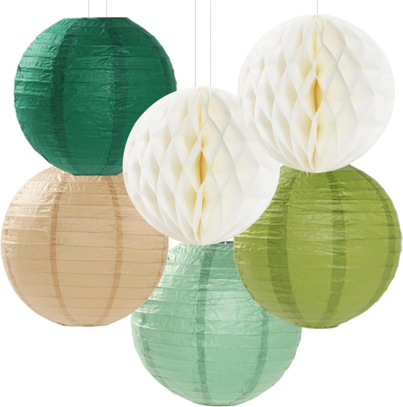 Sage Green Gold Party Decorations Kit - 14pcs
