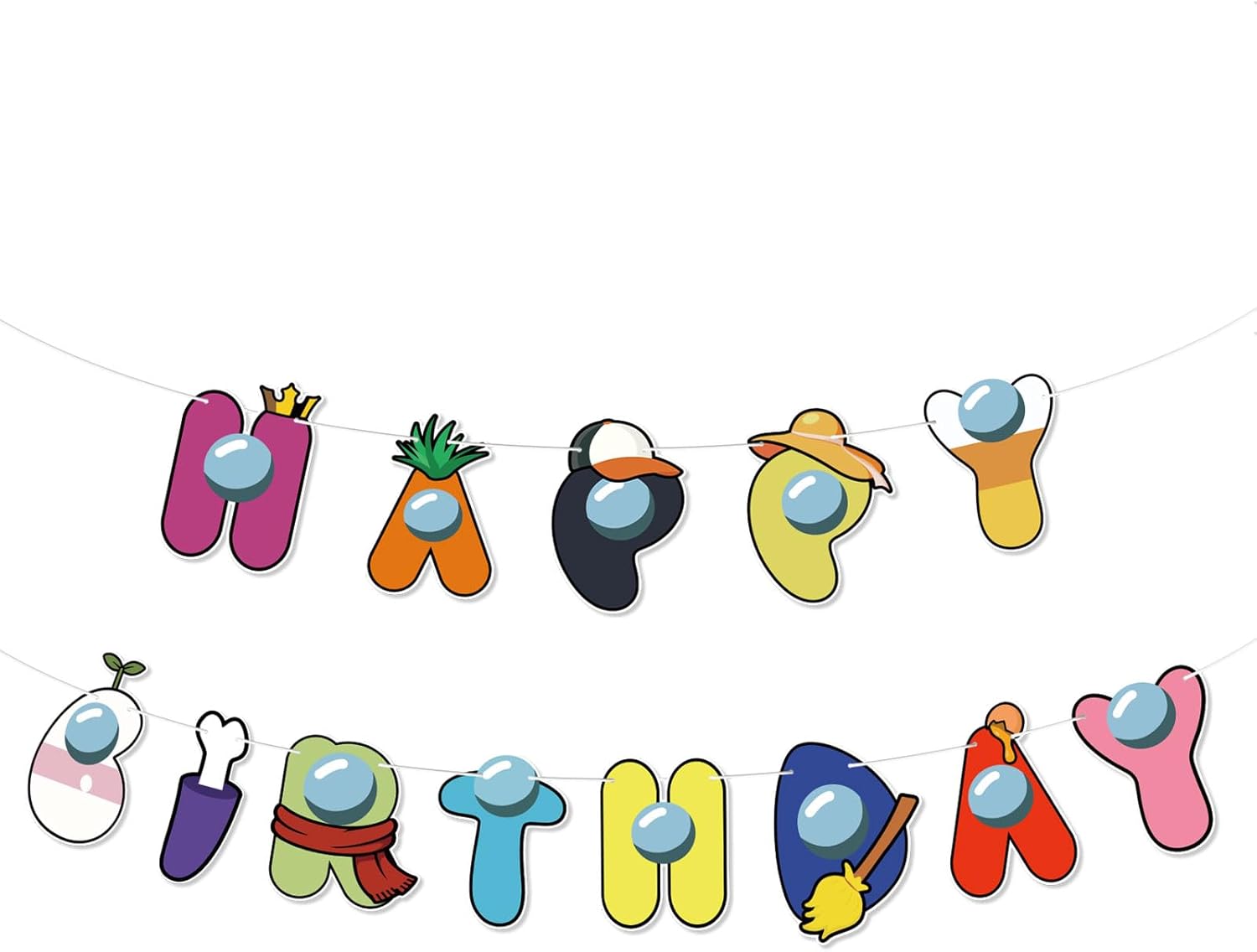 Game Themed Happy Birthday Banner for Kids