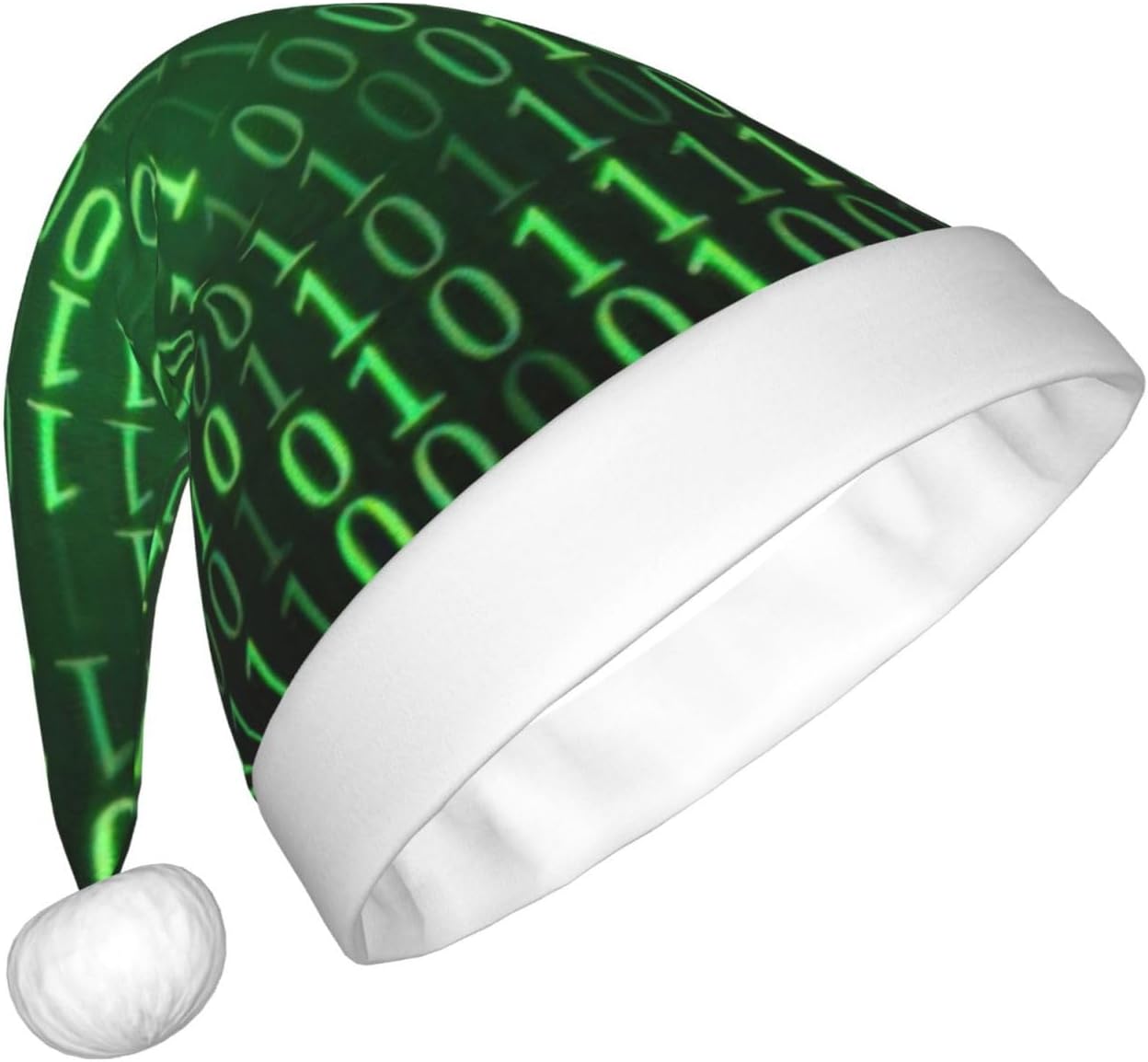 QinZheng Hacker Era Print Santa Hat for Women
