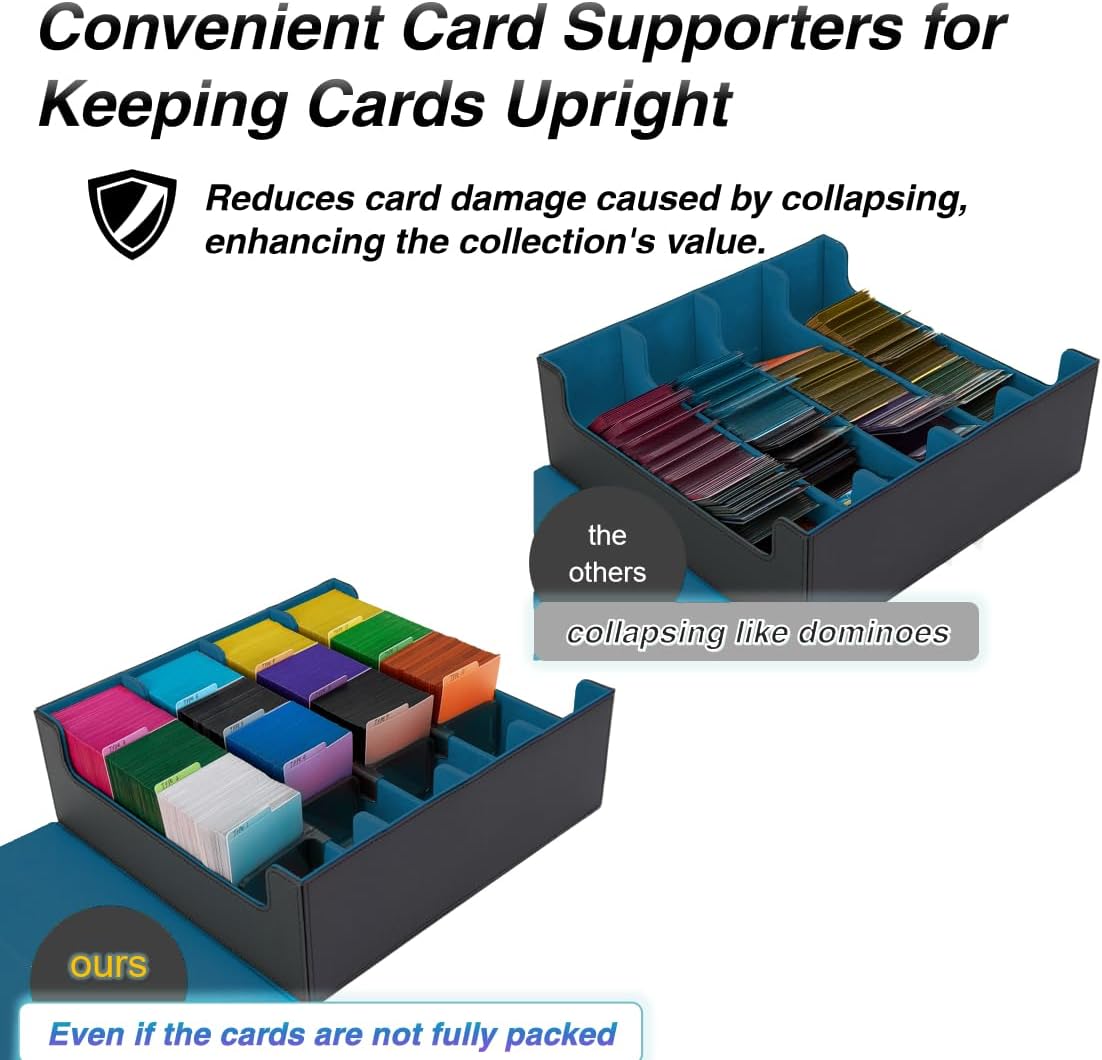 Venssu 4-Row Card Storage Box for 3000 Magic Cards