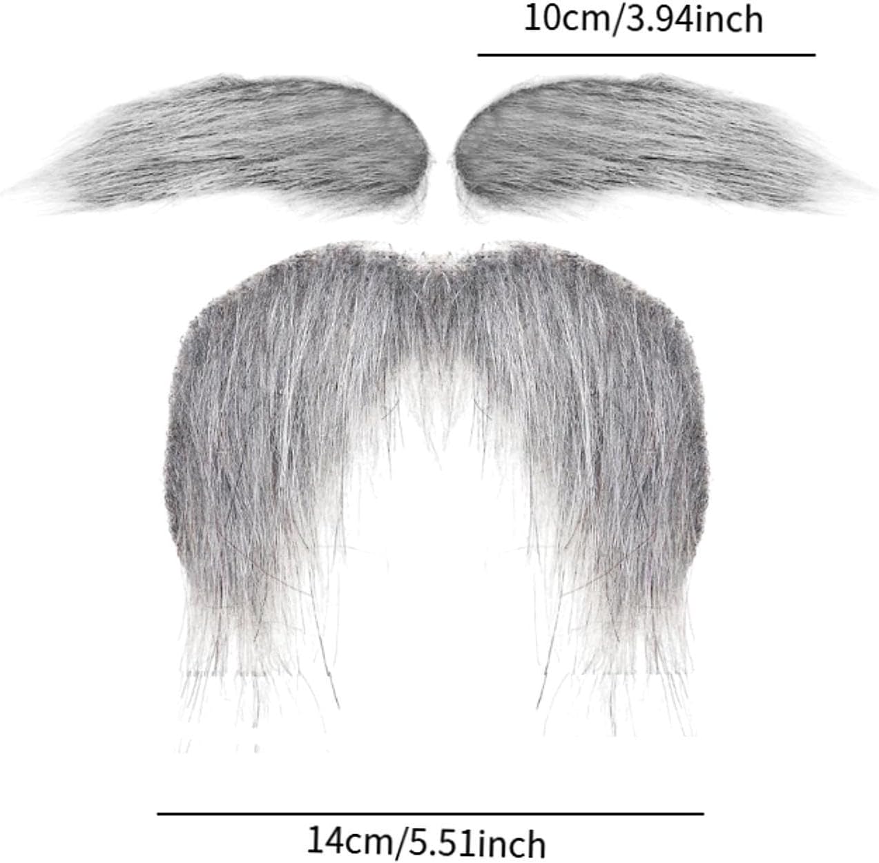 Colaxi Fake Mustache and Eyebrows Gray