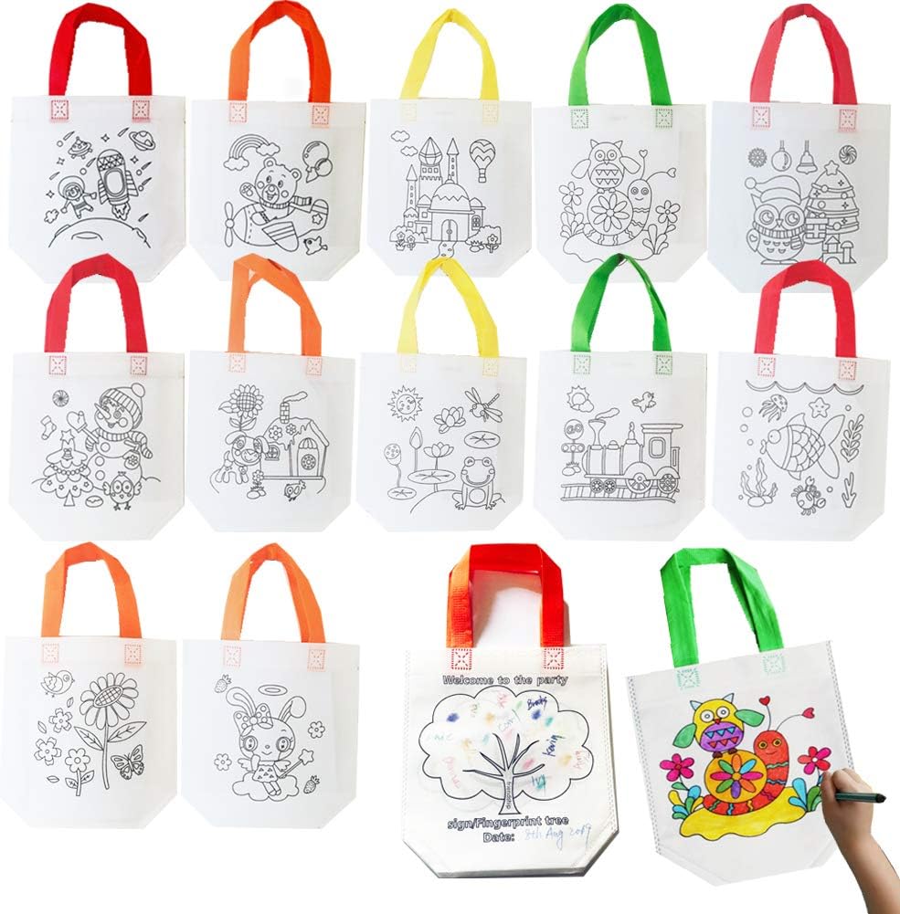 Sand Flower Reusable Coloring Party Bags 12 PCS