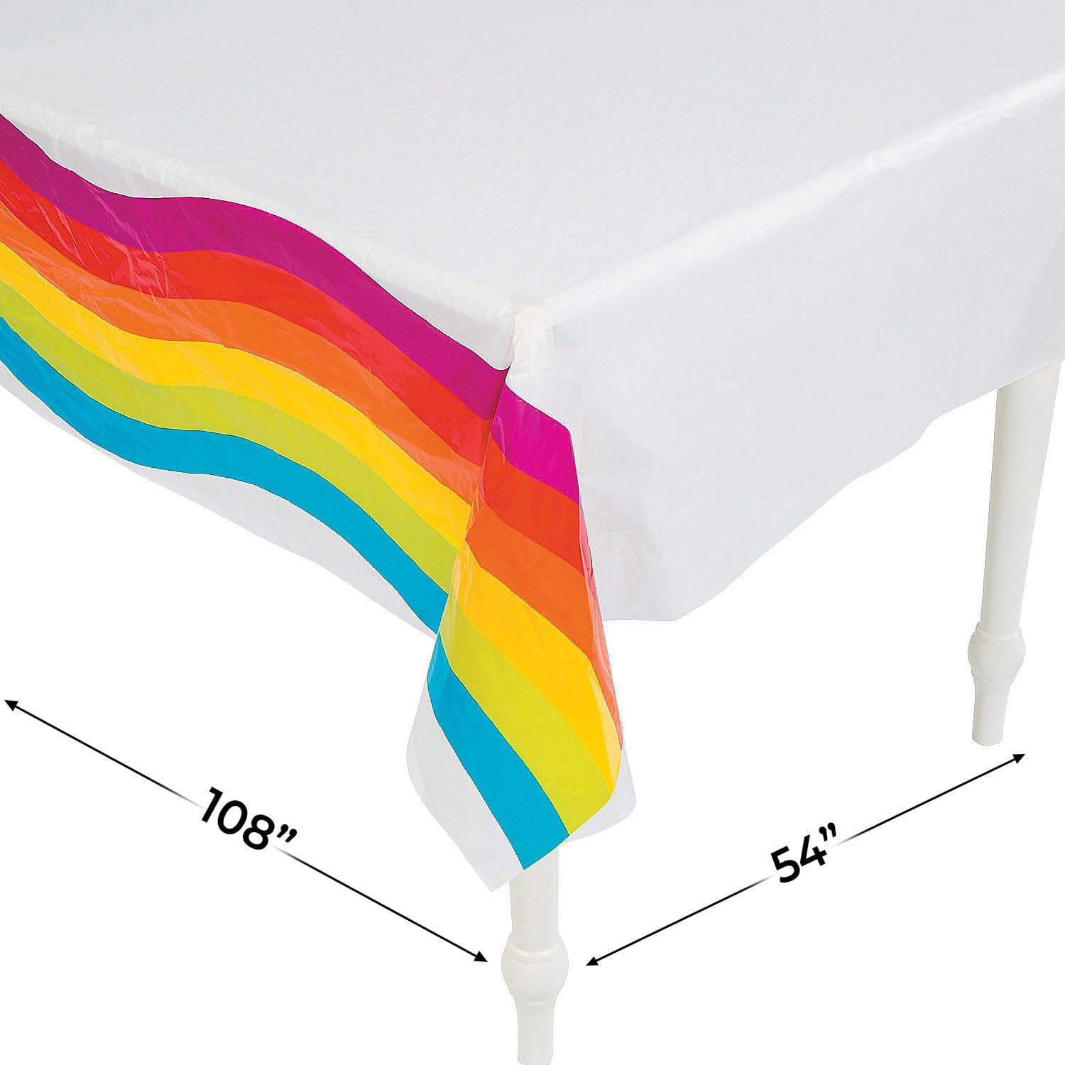 Fun Express Rainbow Party Table Cover 1 Piece