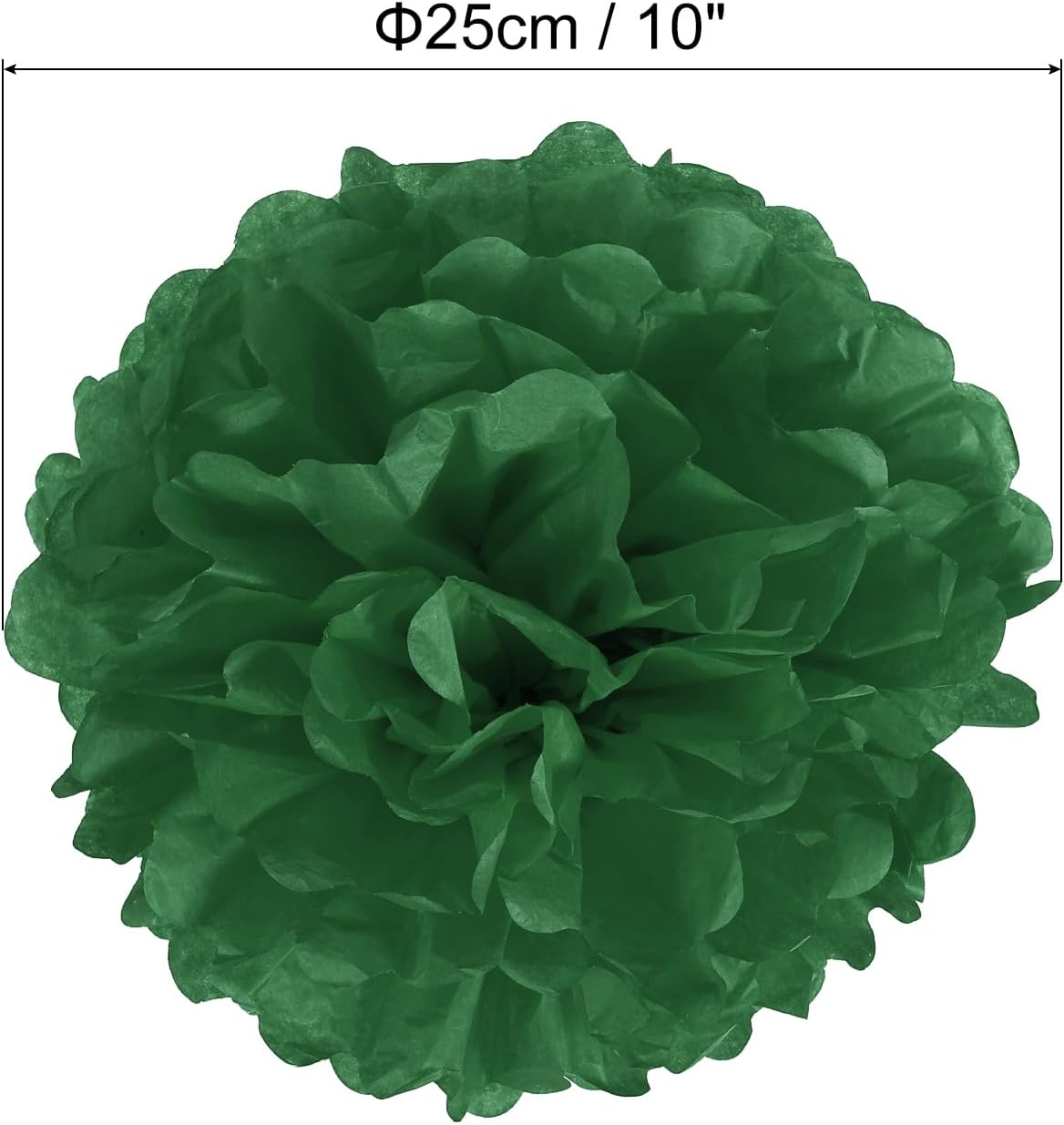 PATIKIL 10 Inch Dark Green Tissue Pom Poms Flowers 18 Pack