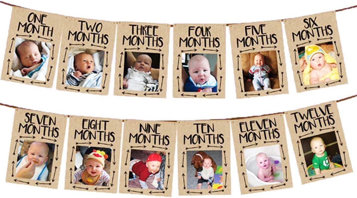 JeVenis Wild One Baby 12 Months Birthday Banner