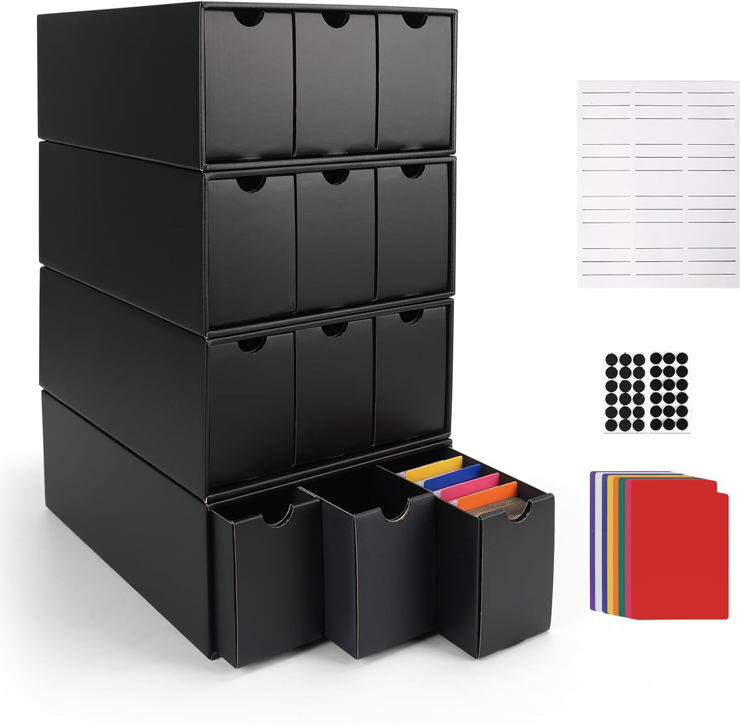 RLAVBL 12-600 Card Storage Box with 48 Dividers