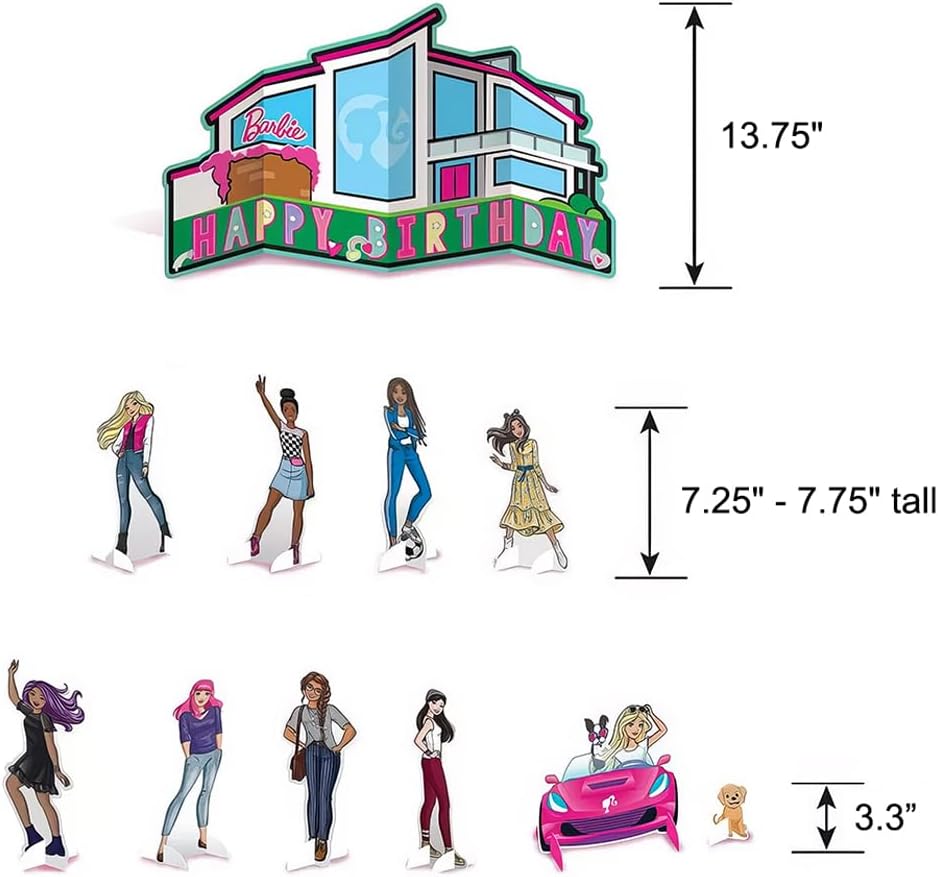 Barbie Dream Together Table Decor Kit 11 Pc Set