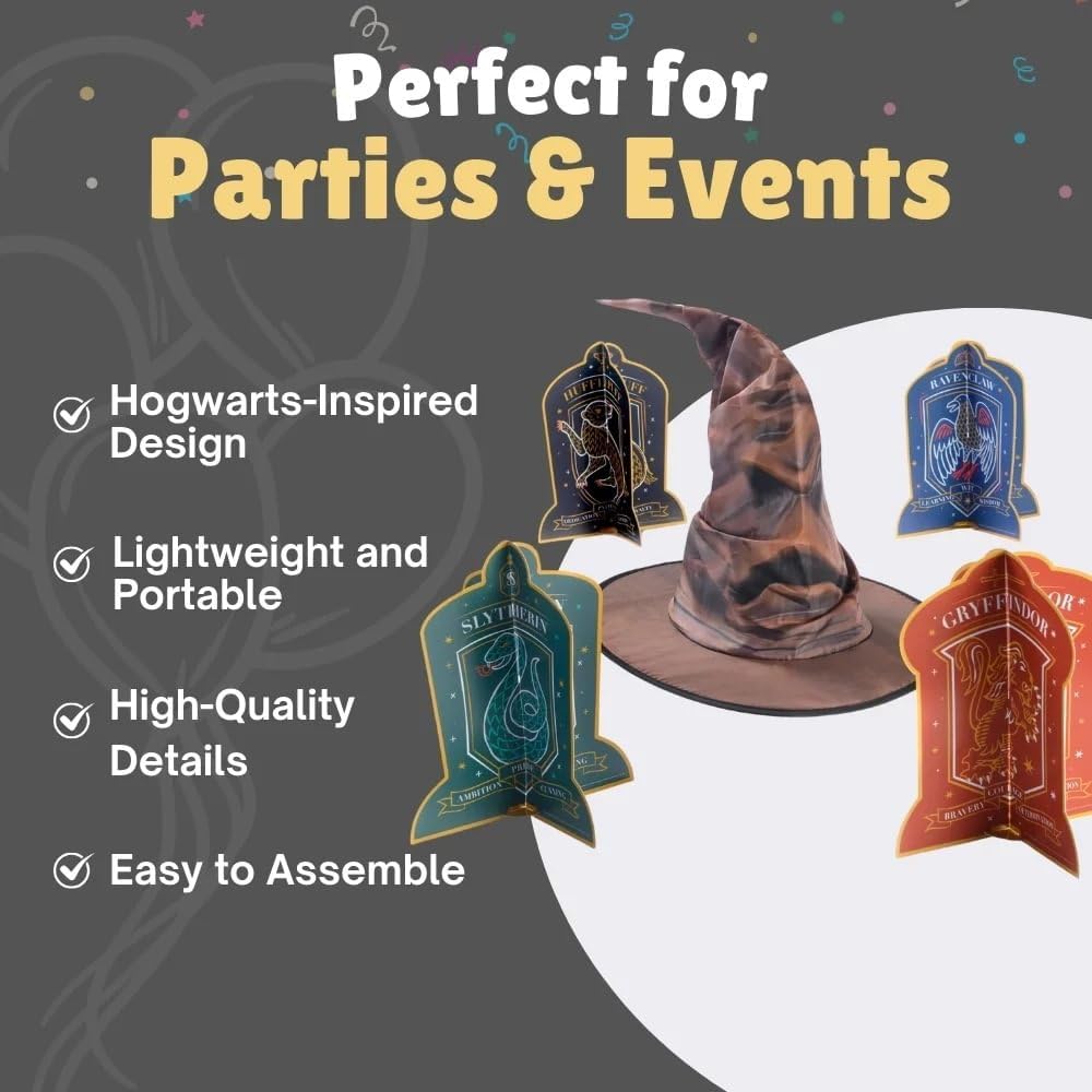 Amscan Harry Potter Hogwarts United 3D Paper Centerpiece Set of 5