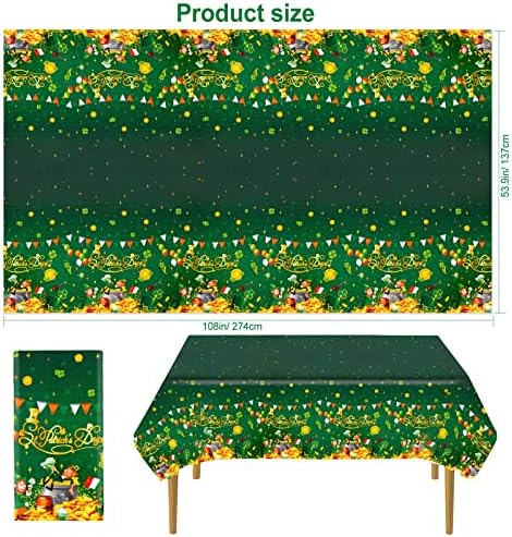 HOWAF 3pcs St Patricks Day Table Cover Set