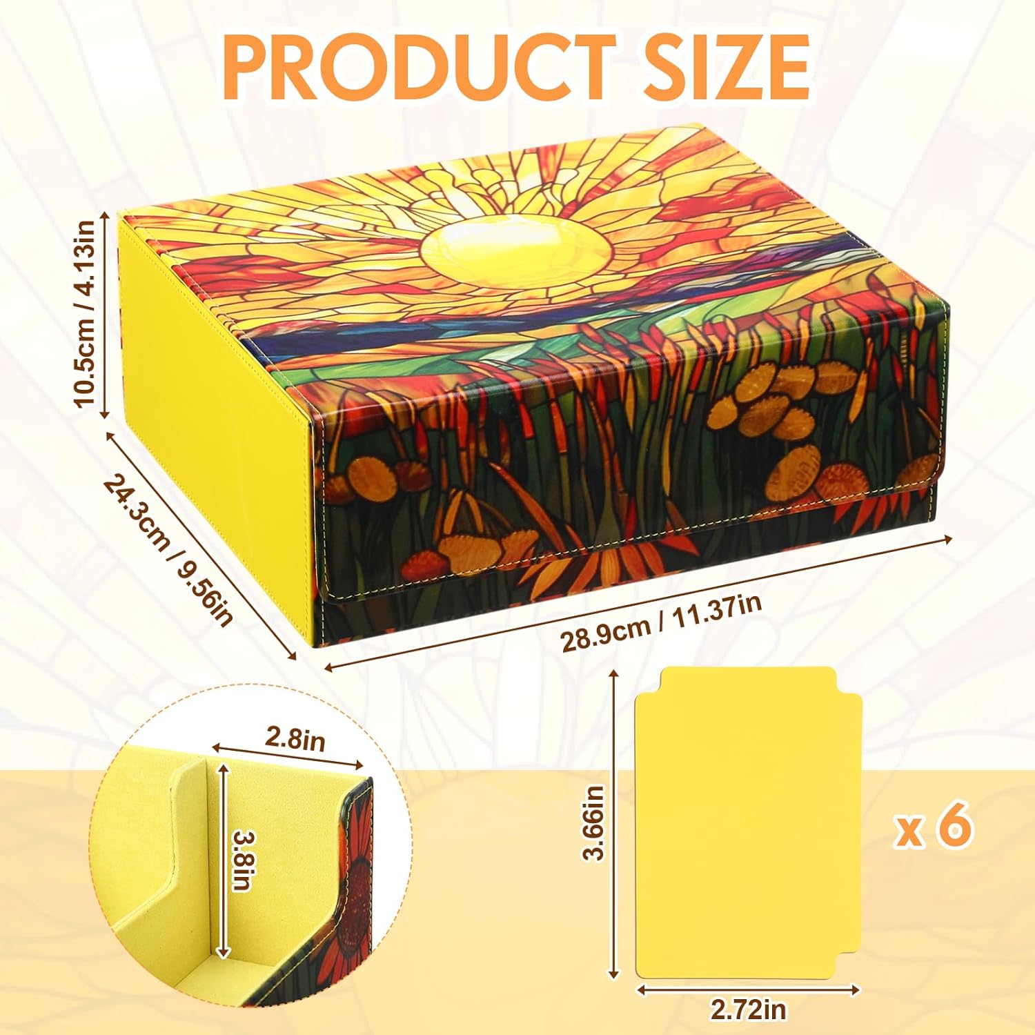 1800 PU Card Storage Box with Magnetic Closure