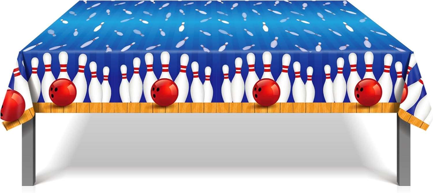 3 Pcs Bowling Party Tablecloths 54x87 Inches