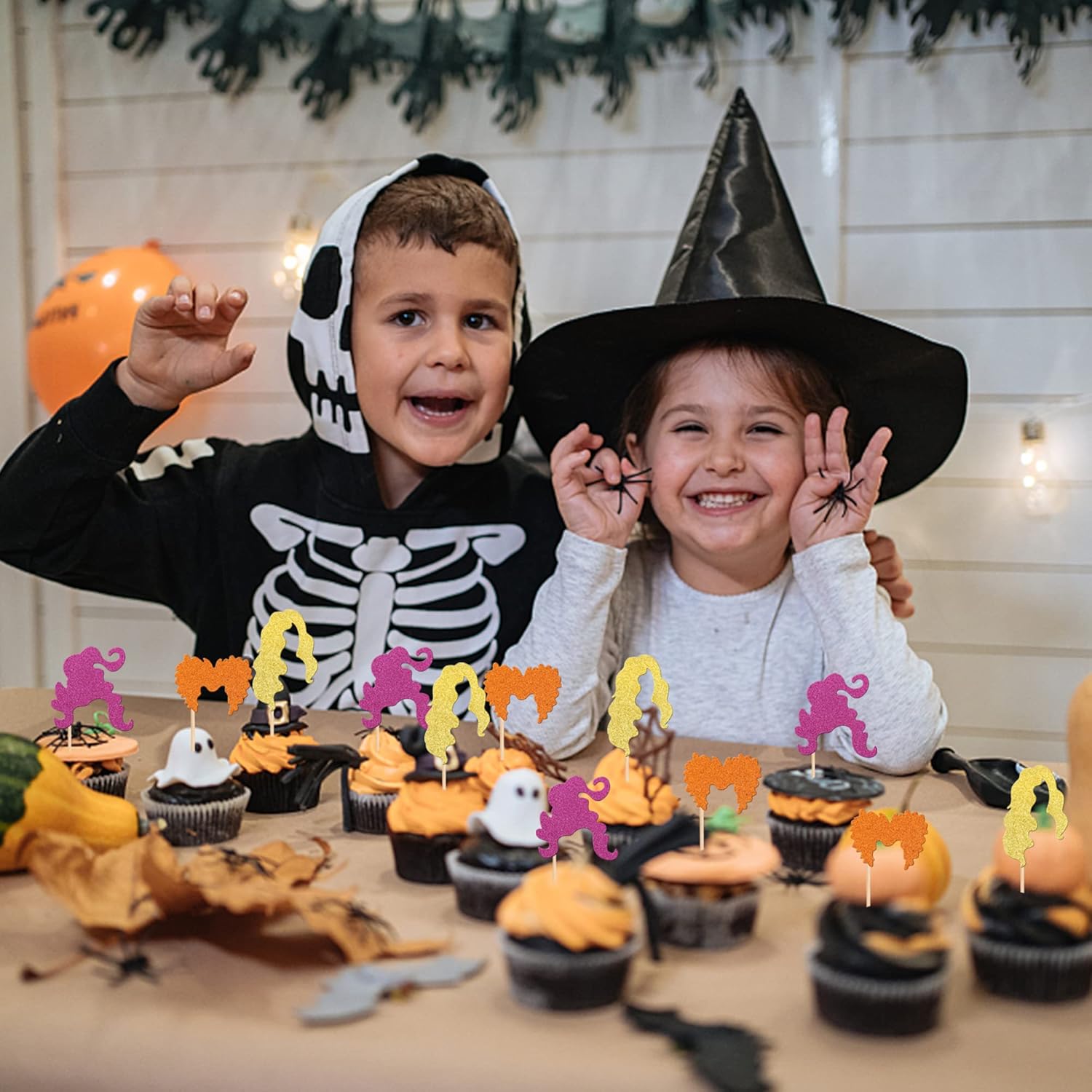 36 PCS Halloween Hocus Pocus Cupcake Toppers