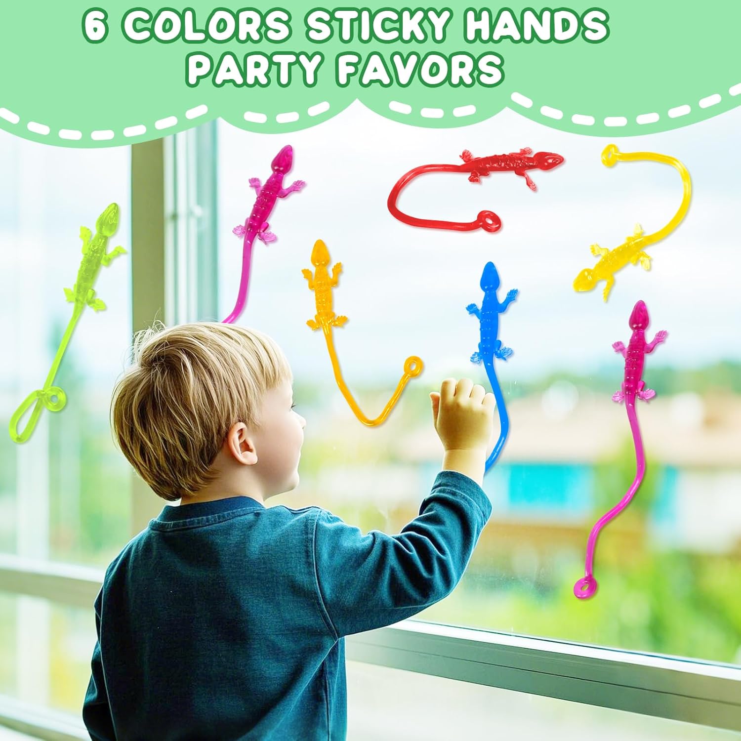 40pcs Sticky Gecko Toys Party Favors for Kids
