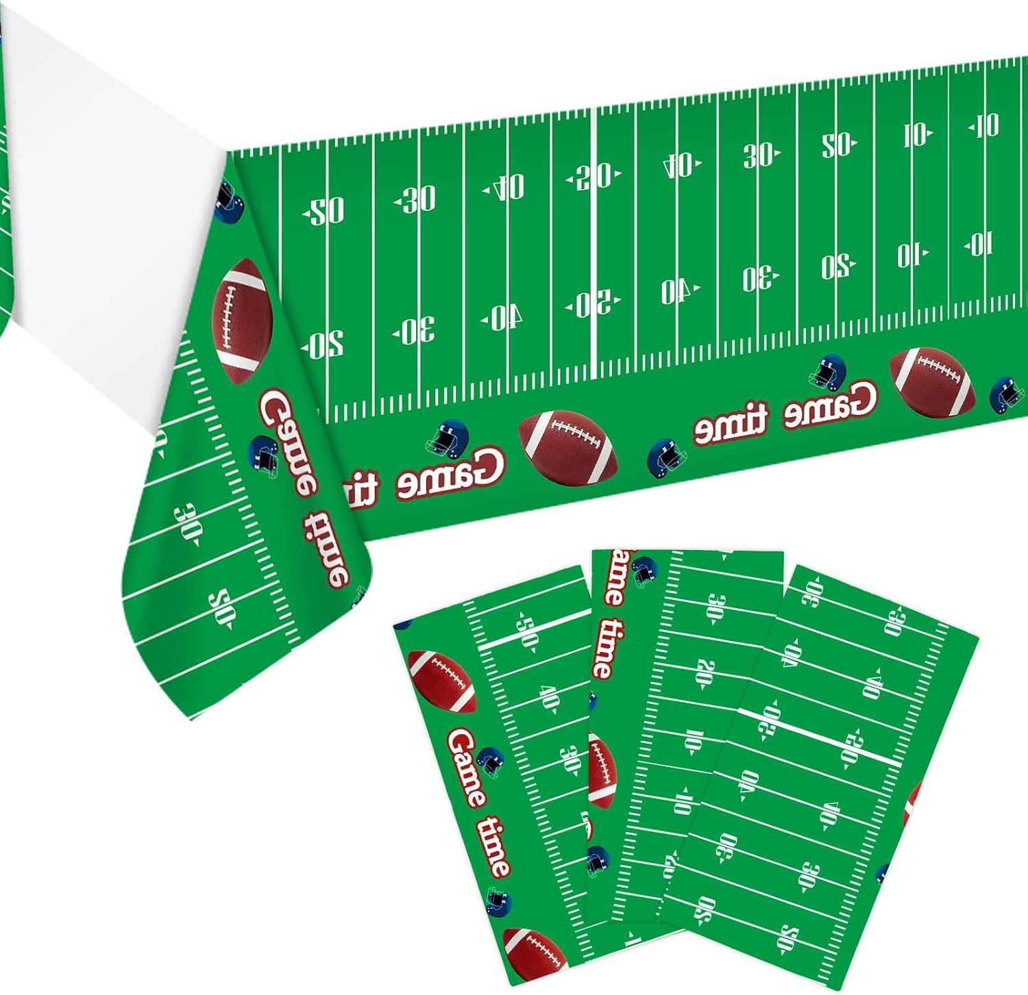 BOXOB Football Table Cloth 3pcs 54x108 Inch