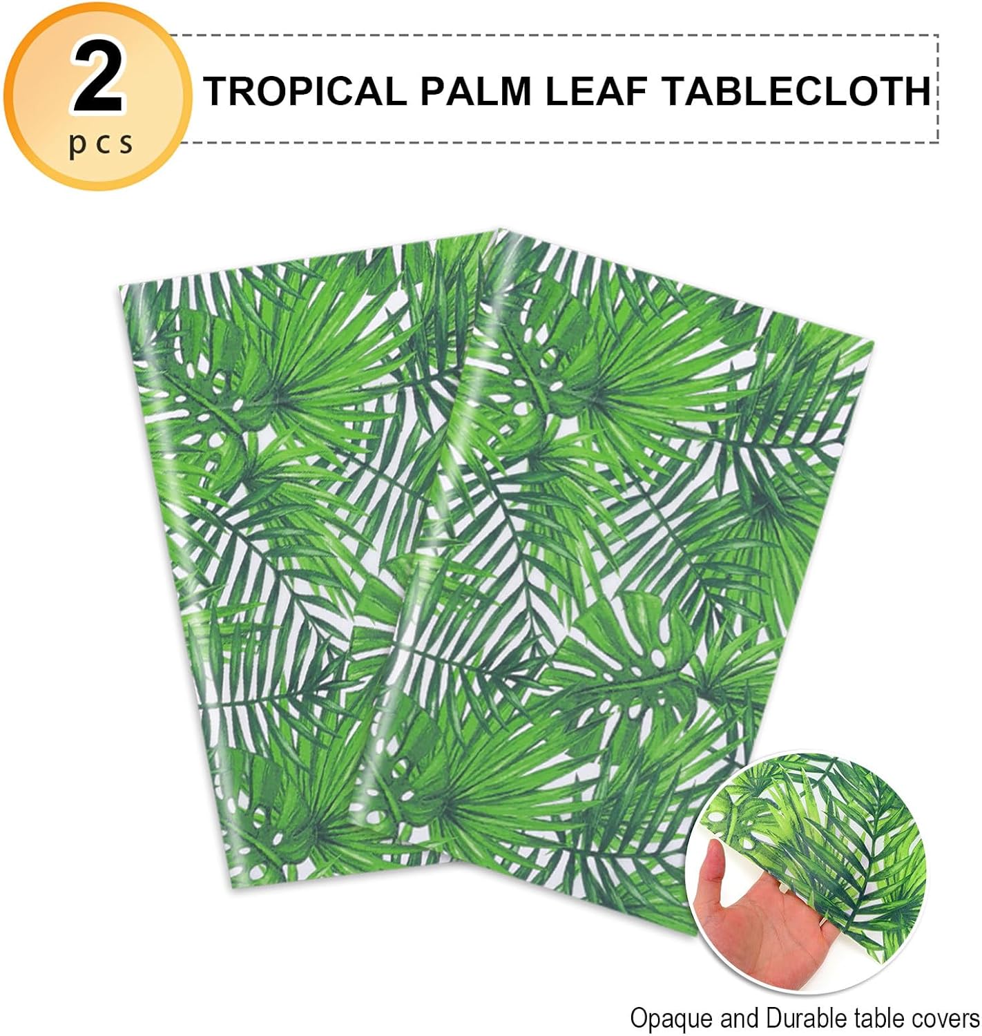 PHOGARY Jungle Tablecloth 2pcs 54 x 108 Inch