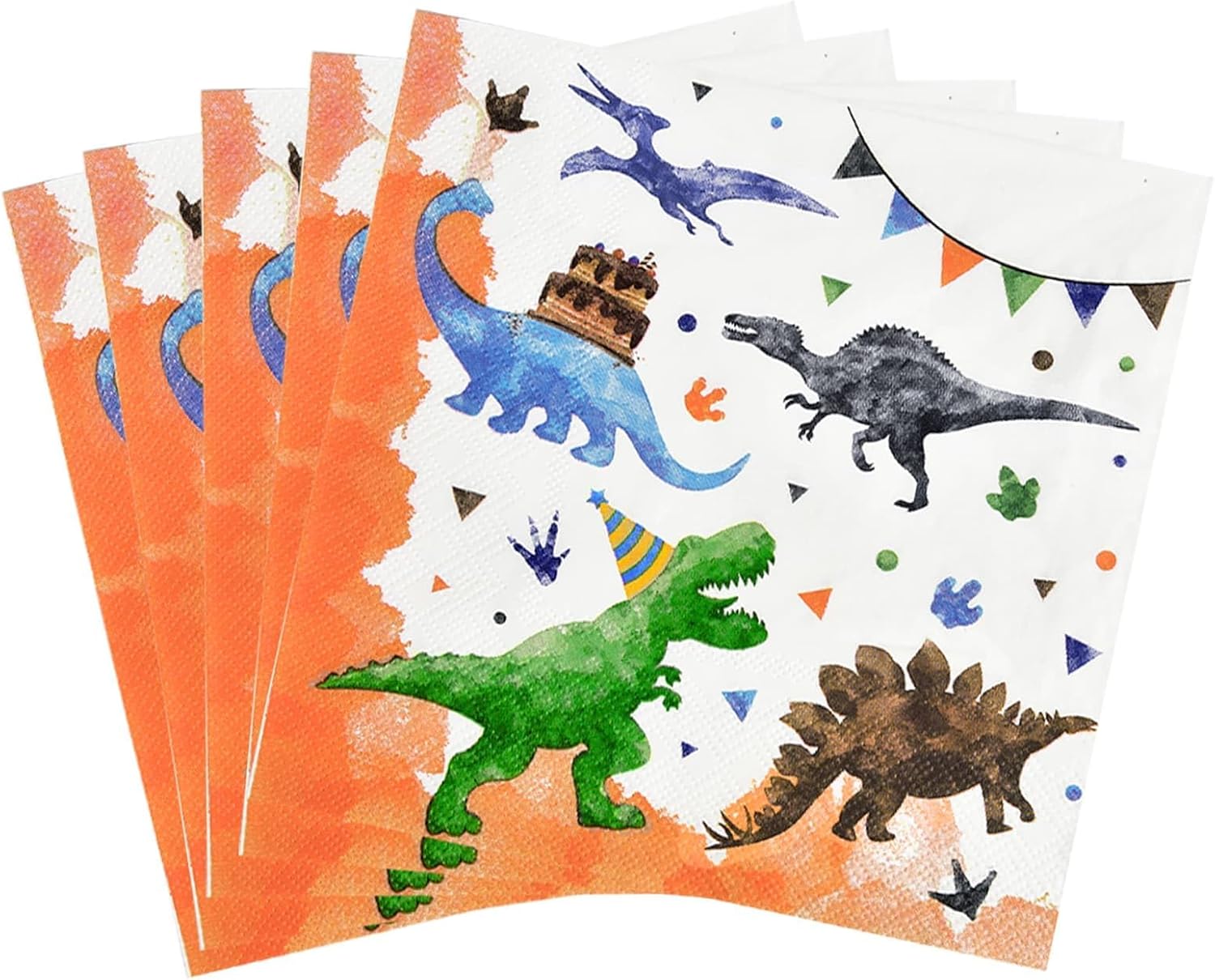 WERNNSAI Dinosaur Party Napkins 50 Pack 65 x 65 Inches