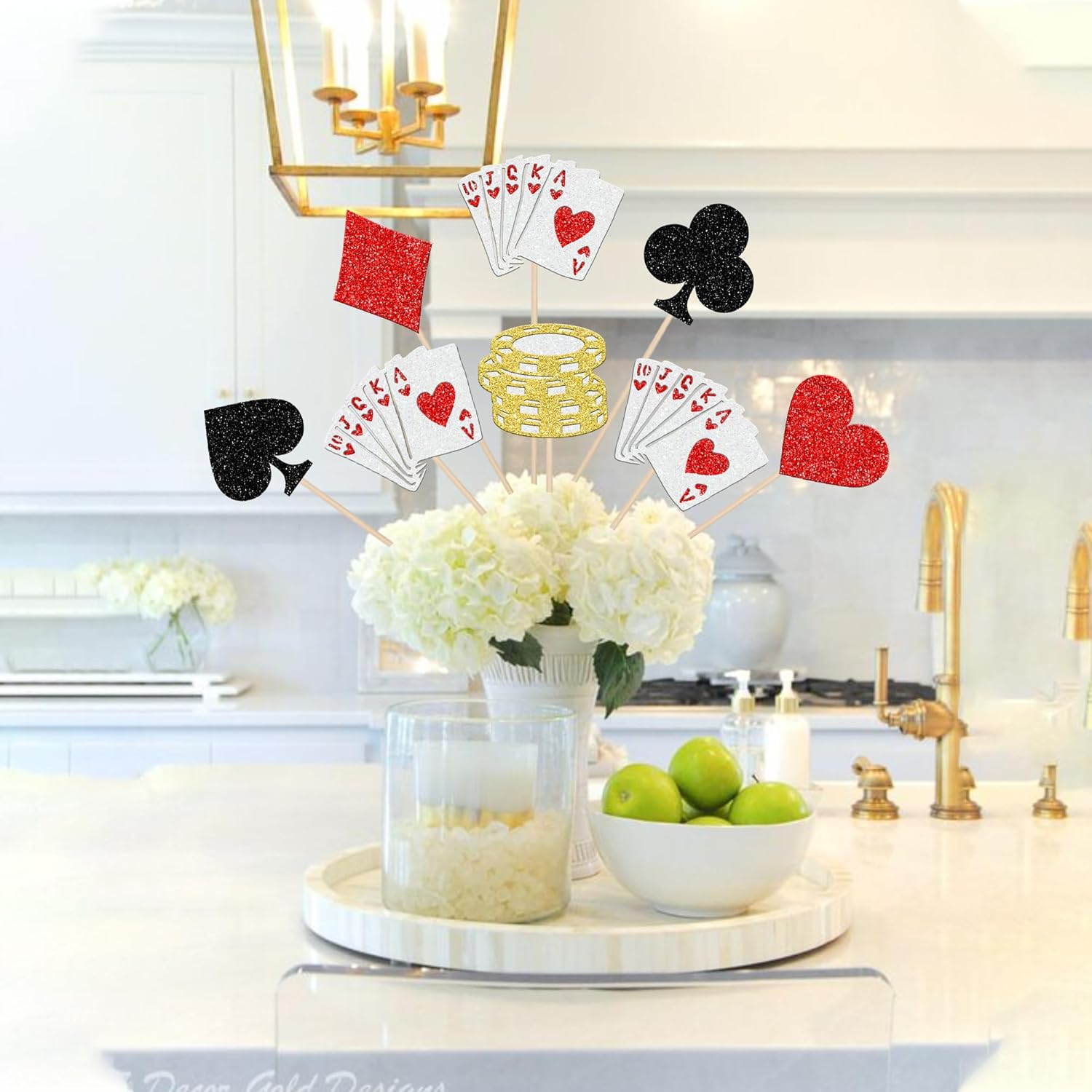 12PCS Casino Poker Centerpiece Sticks for Party Decorations