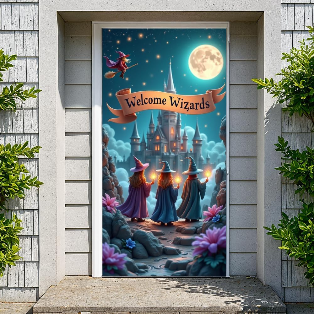 Wizard Themed Door Banner for Birthday Party Decorations